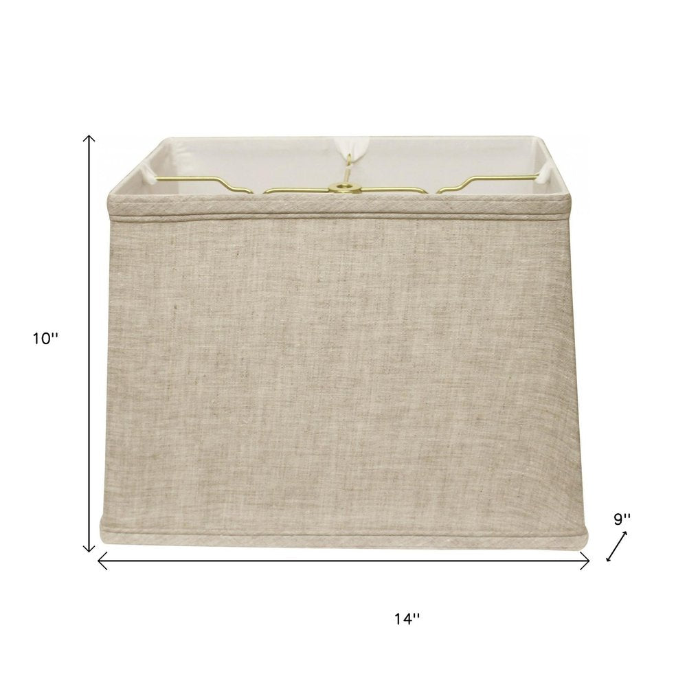 Cream Linen Print Lamp Shade
