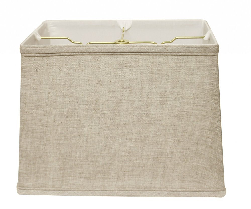 Cream Linen Print Lamp Shade