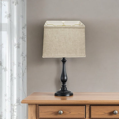 Cream Linen Print Lamp Shade