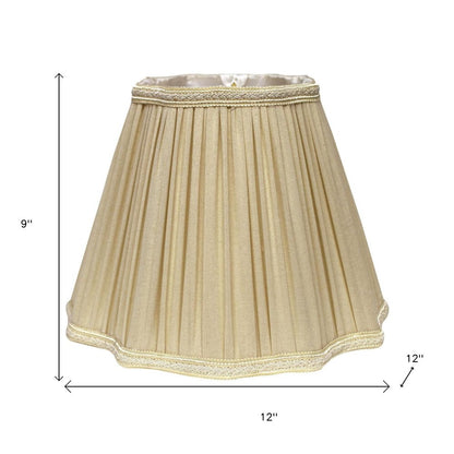 Taupe Shantung Silk Square Lamp Shade