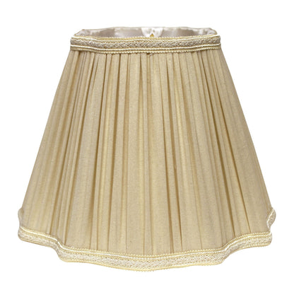 18" Pearl Grey Slanted Fancy Square Shantung Lampshade
