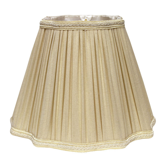 18" Pearl Grey Slanted Fancy Square Shantung Lampshade