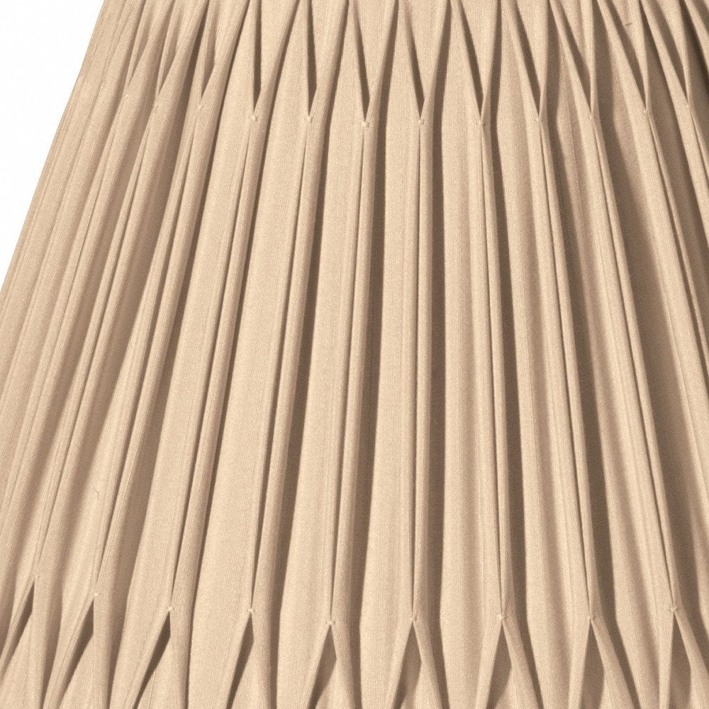 Gold Shantung Silk Pleated Bell Lamp Shade