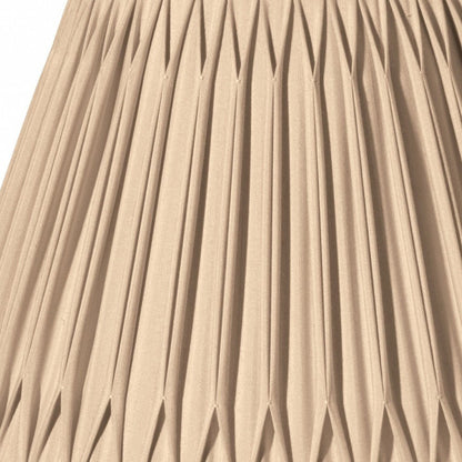 Gold Shantung Silk Pleated Bell Lamp Shade
