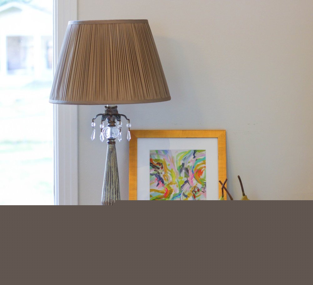 Ash Gray Taffeta Pleated Empire Lamp Shade