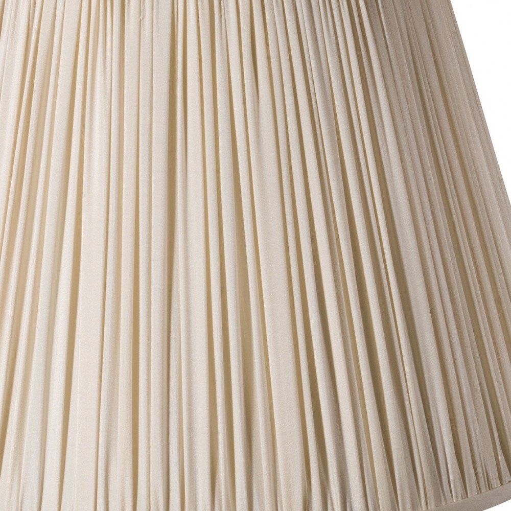 Cream Taffeta Pleated Empire Lamp Shade