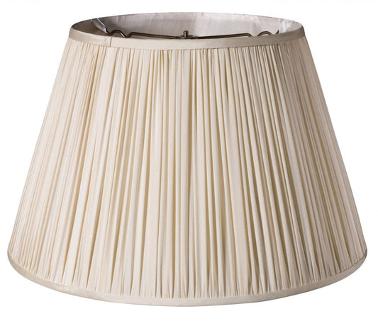 Cream Taffeta Pleated Empire Lamp Shade