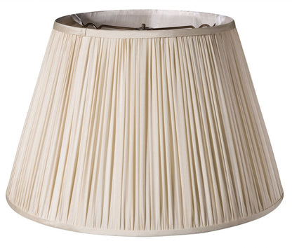 Cream Taffeta Pleated Empire Lamp Shade