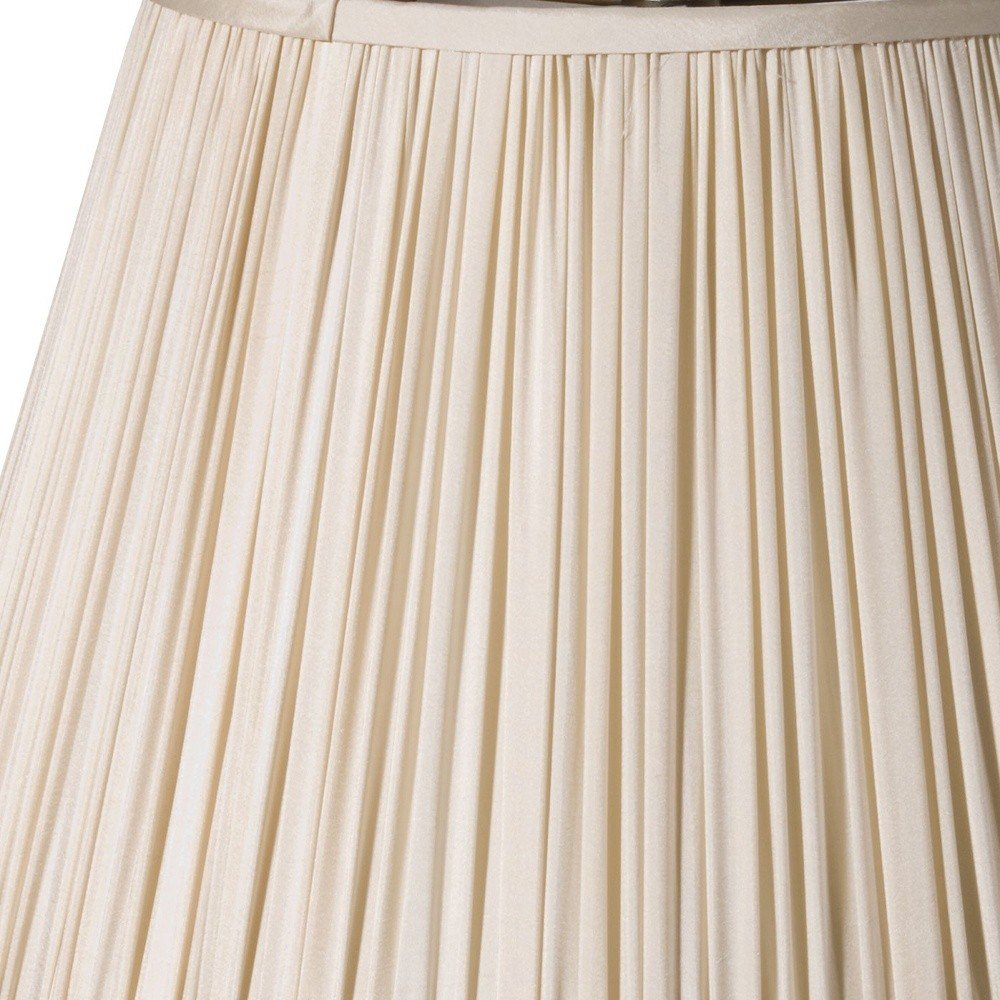Cream Taffeta Pleated Empire Lamp Shade
