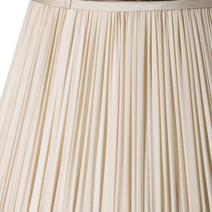 Cream Taffeta Pleated Empire Lamp Shade