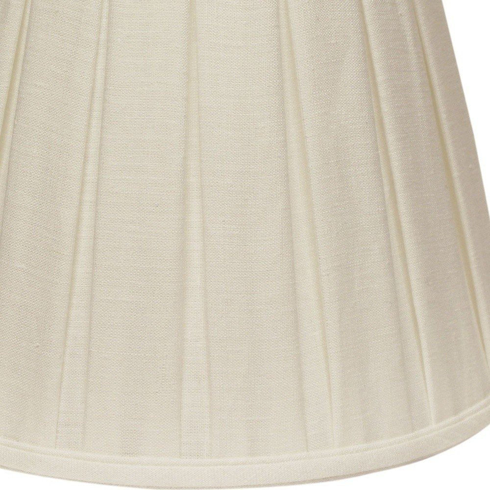 White Linen Pleated Empire Lamp Shade