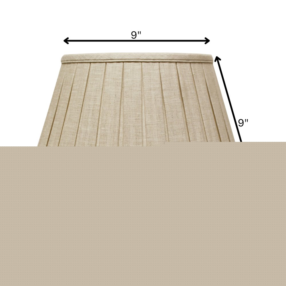 Cream Linen Pleated Empire Lamp Shade
