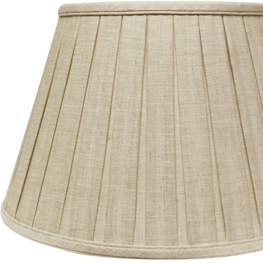 Cream Linen Pleated Empire Lamp Shade