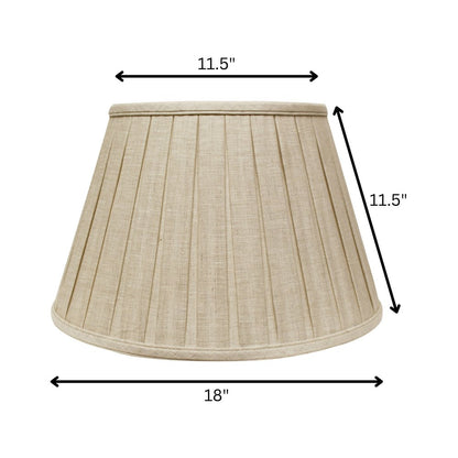 Cream Linen Pleated Empire Lamp Shade