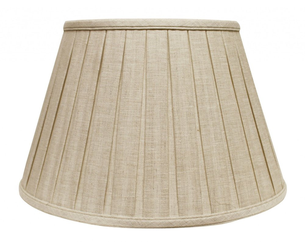 Cream Linen Pleated Empire Lamp Shade