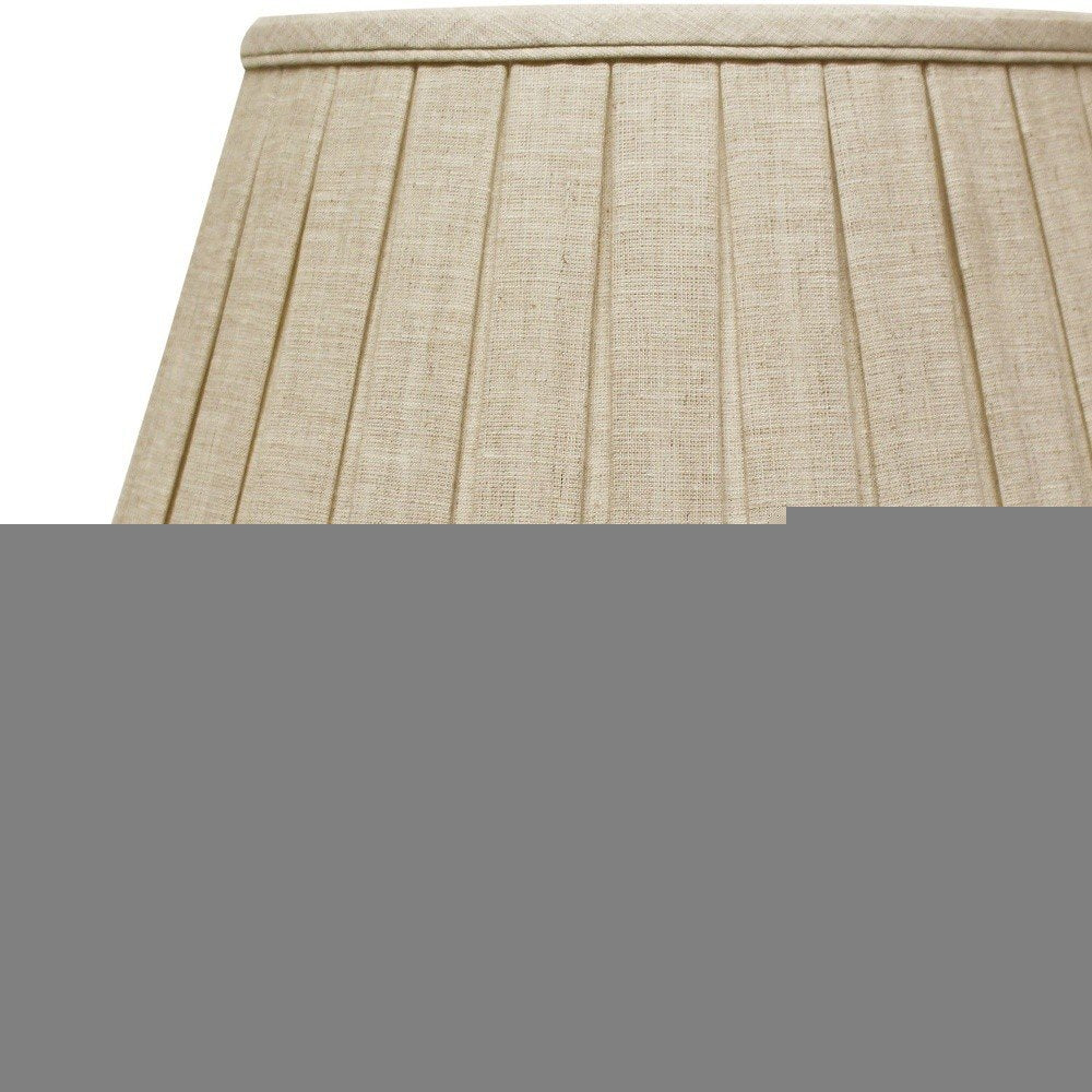 Cream Linen Pleated Empire Lamp Shade