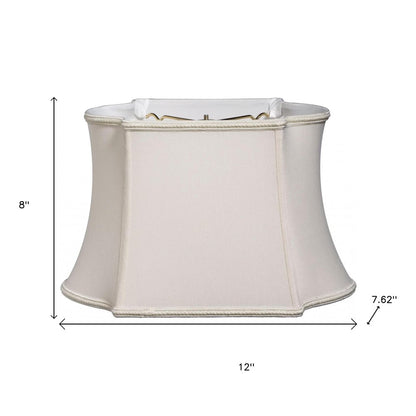 Cream Shantung Silk Oval Lamp Shade