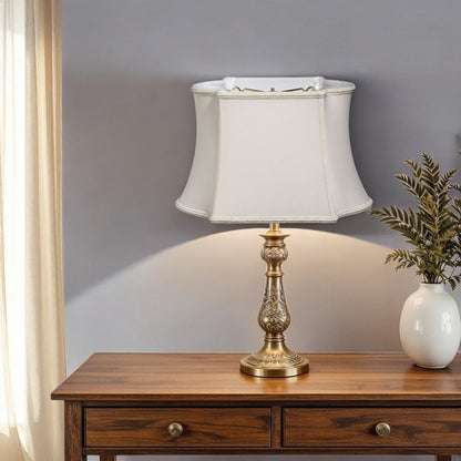 Cream Shantung Silk Oval Lamp Shade