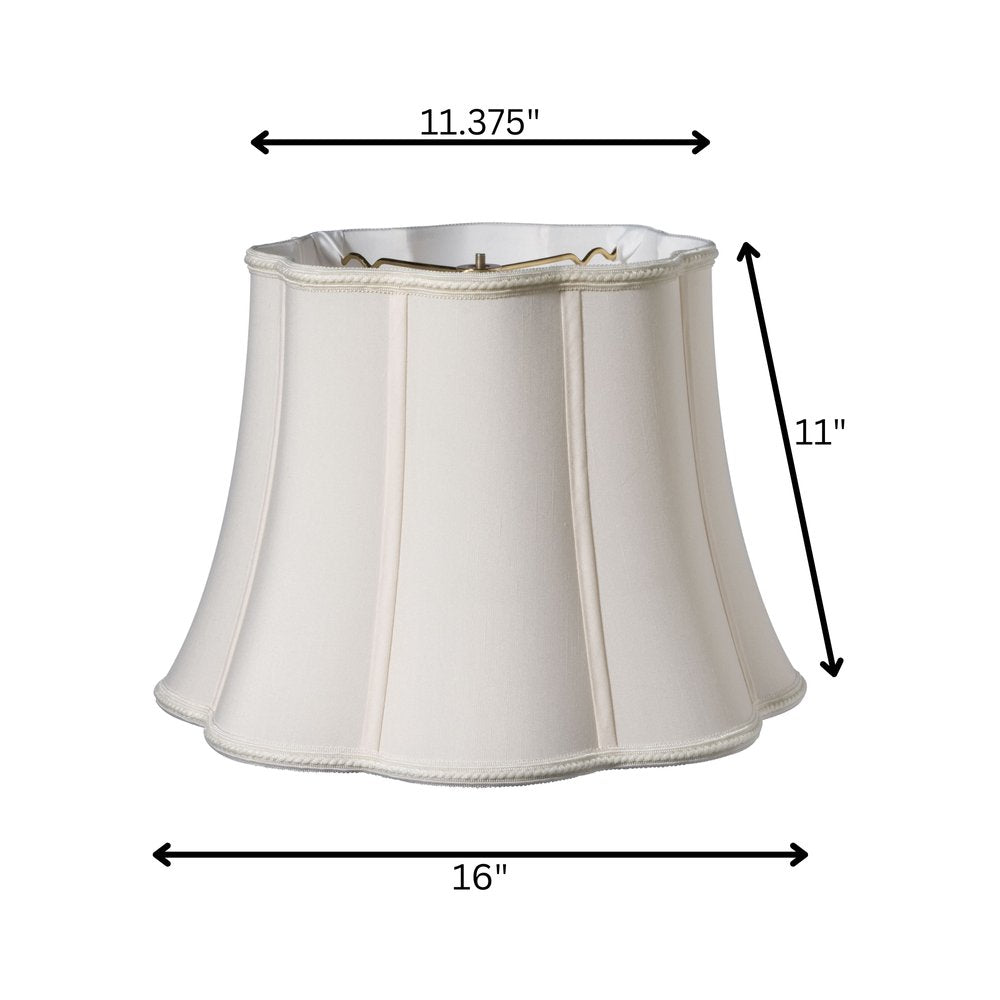 White Shantung Silk Novelty Lamp Shade