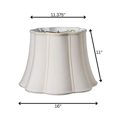 White Shantung Silk Novelty Lamp Shade