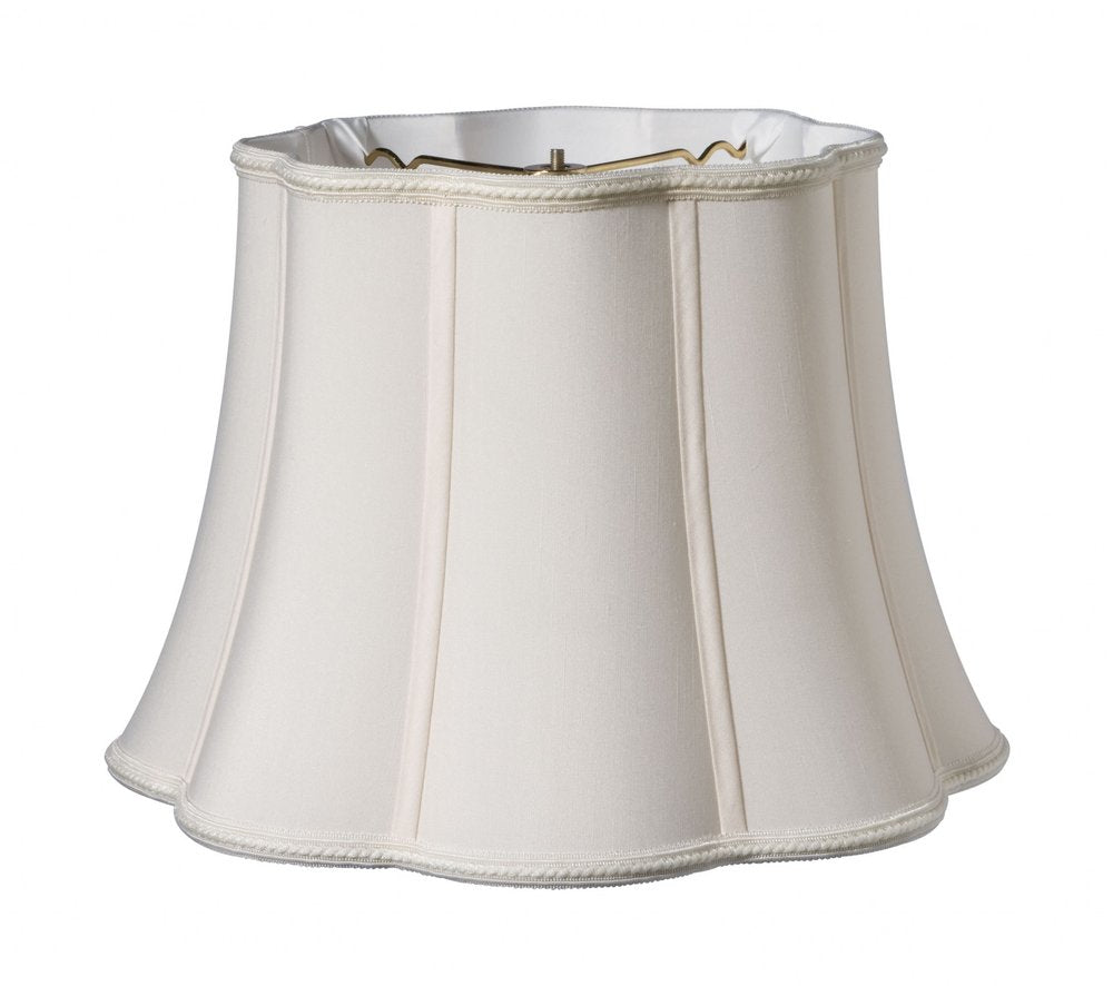 White Shantung Silk Novelty Lamp Shade