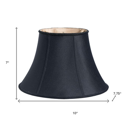 Black Shantung Silk Oval Lamp Shade