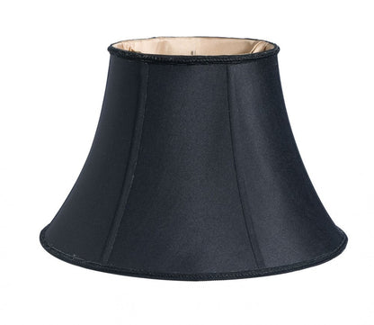 Black Shantung Silk Oval Lamp Shade