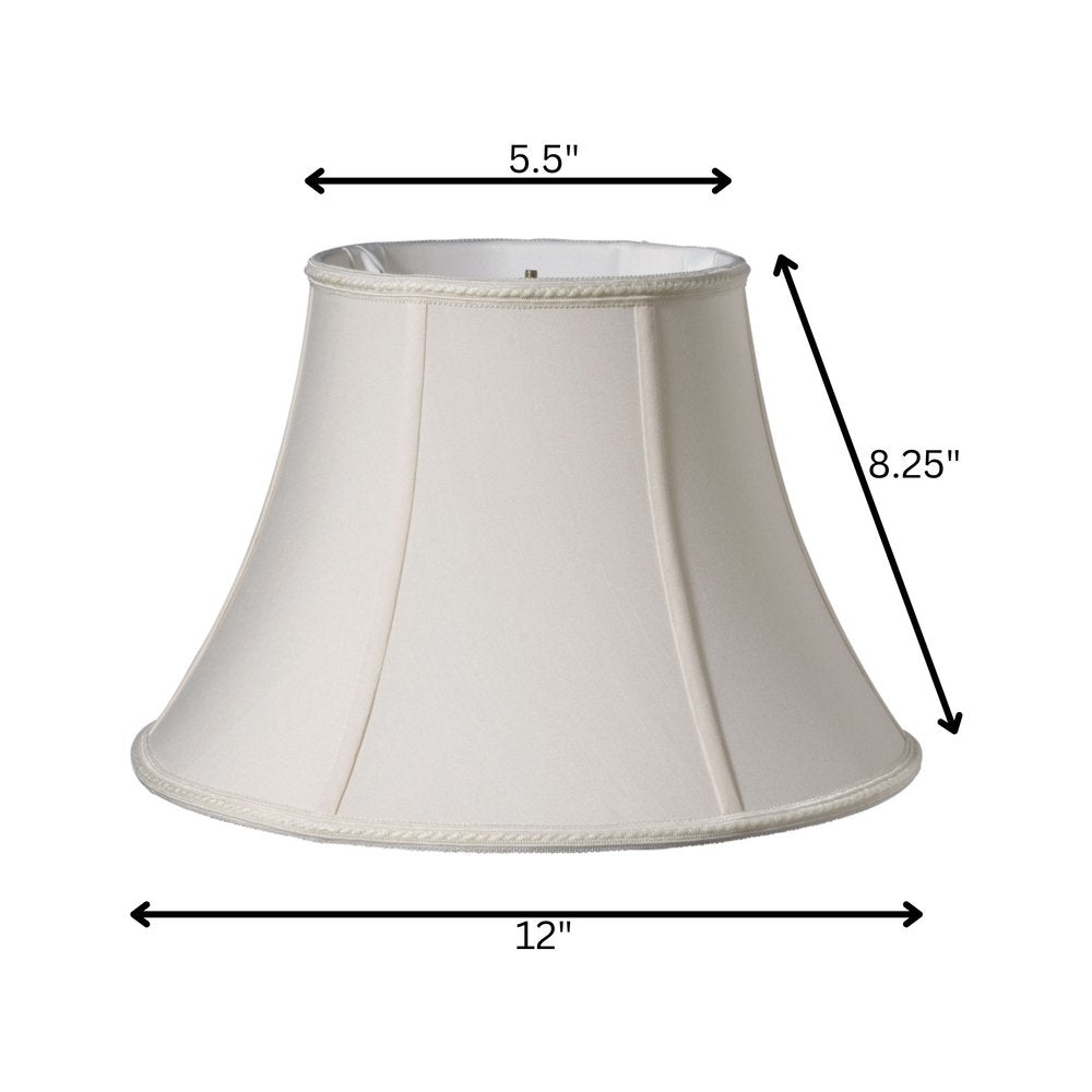 Cream Shantung Silk Oval Lamp Shade