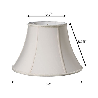 Cream Shantung Silk Oval Lamp Shade
