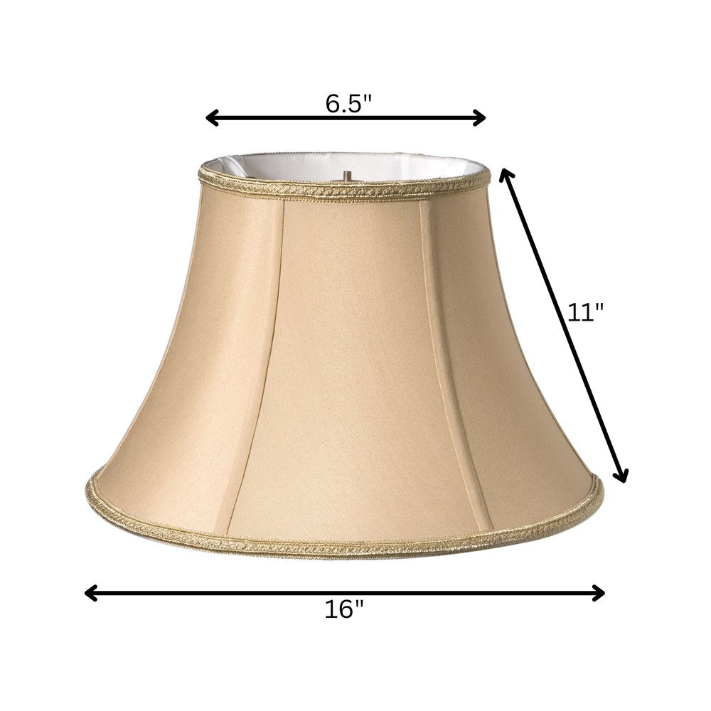 Gold Shantung Silk Oval Lamp Shade