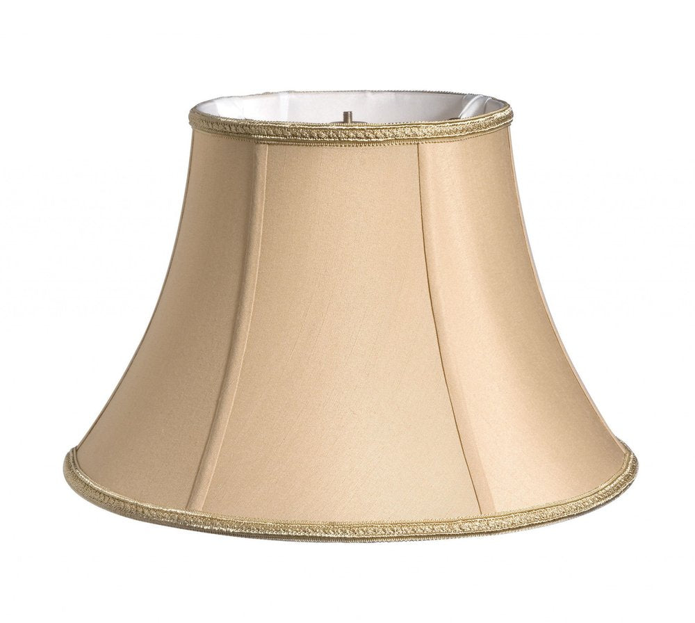 Gold Shantung Silk Oval Lamp Shade
