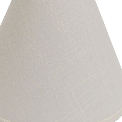 Off White Linen Print Cone Lamp Shade