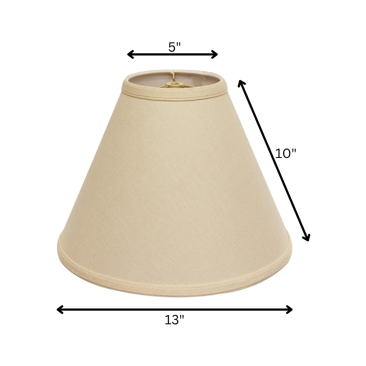 13" Parchment Biege Deep Cone Linen Lampshade
