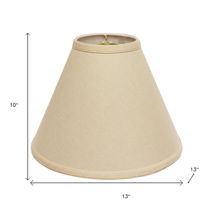 13" Parchment Biege Deep Cone Linen Lampshade