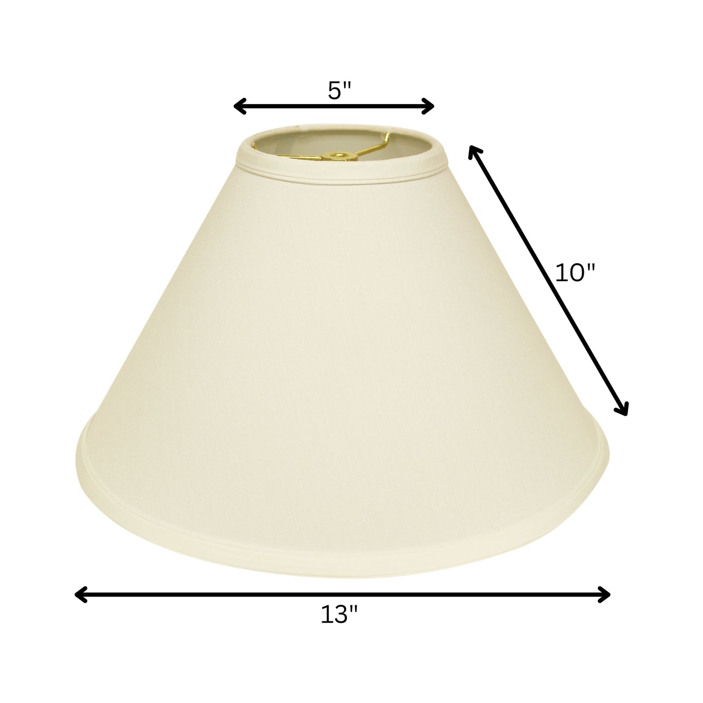 13" Ivory Deep Cone No Slub Lampshade