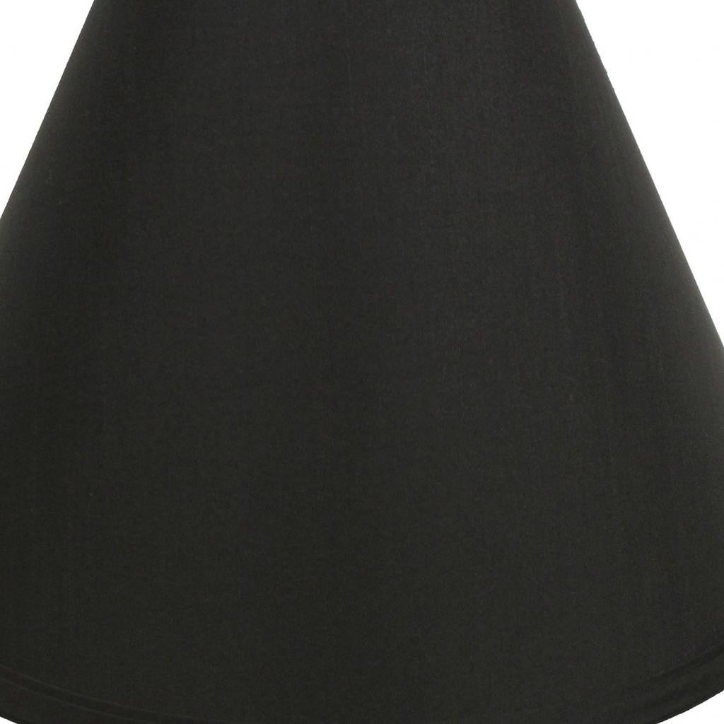 15" Jet Black Deep Cone Slanted No Shantung Lampshade