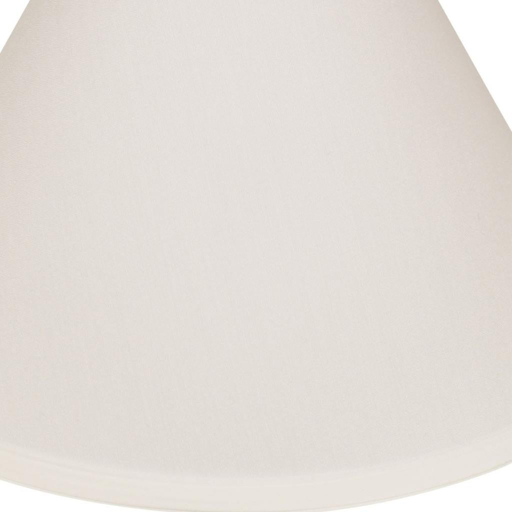 17" White Deep Cone Slanted No Slub Lampshade