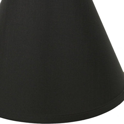 Black Shantung Silk Cone Lamp Shade