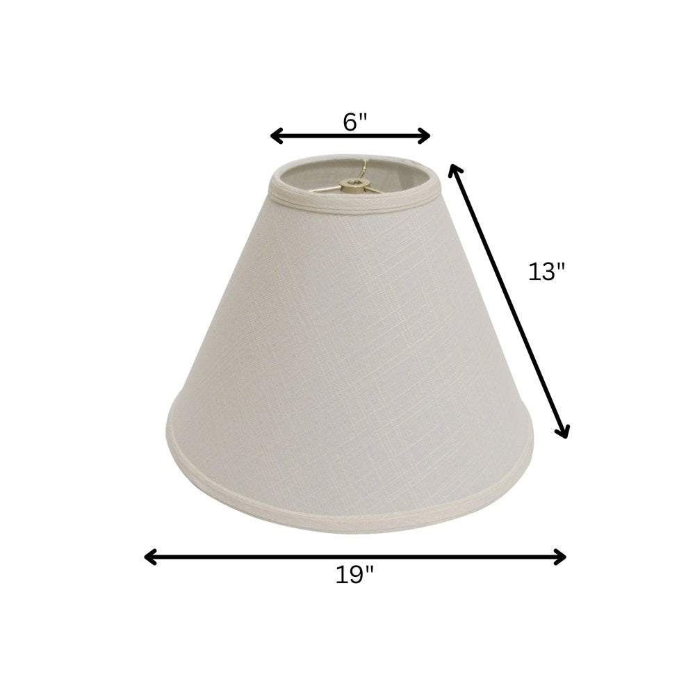 Off White Linen Cone Lamp Shade