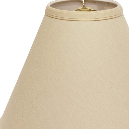 19" Parchment Biege Deep Cone Slanted Linen Lampshade