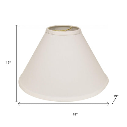 19" White Deep Cone Slanted No Slub Lampshade