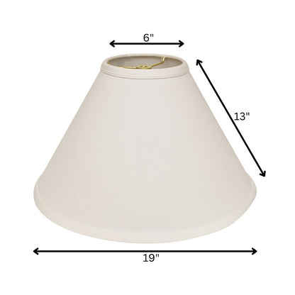 White No Slub Innsbruck Cone Lamp Shade