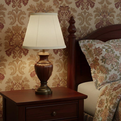 White Linen Empire Lamp Shade
