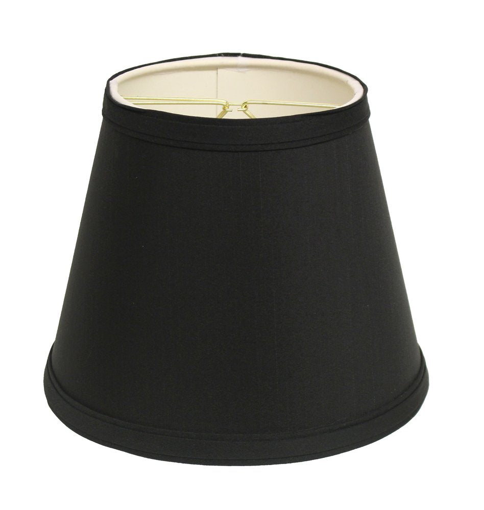 Black Shantung Silk Empire Lamp Shade