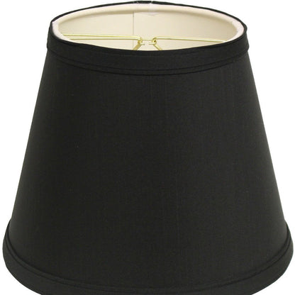 Black Shantung Silk Empire Lamp Shade