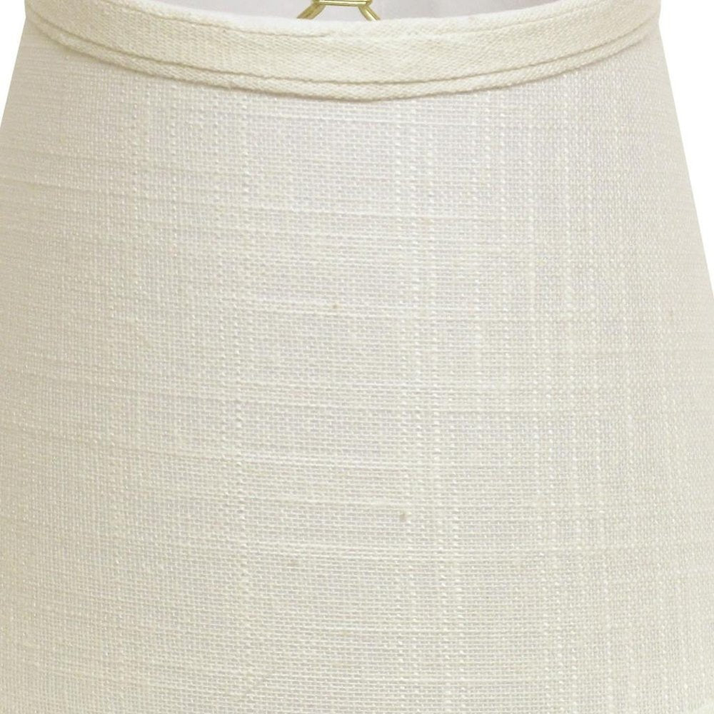 White Linen Empire Lamp Shade
