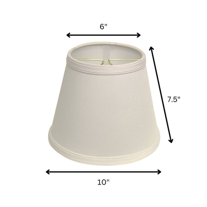 10" White Empire Hardback Slanted No Slub Lampshade