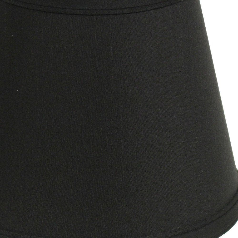 Black Shantung Silk Empire Lamp Shade
