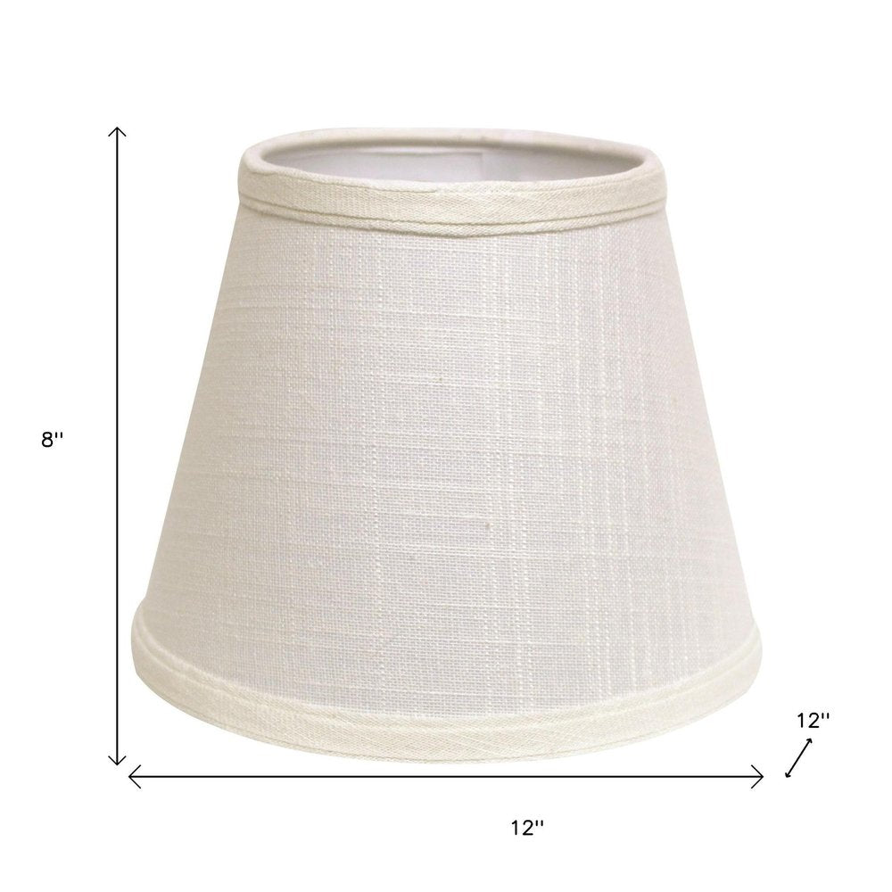 White Linen Empire Lamp Shade