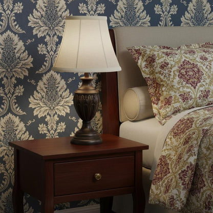 White Linen Empire Lamp Shade